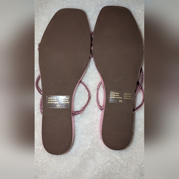 Seychelles Rock Candy Strappy Sandals Metallic Leather Size 9.5 Pink NIB - Picture 2 of 4